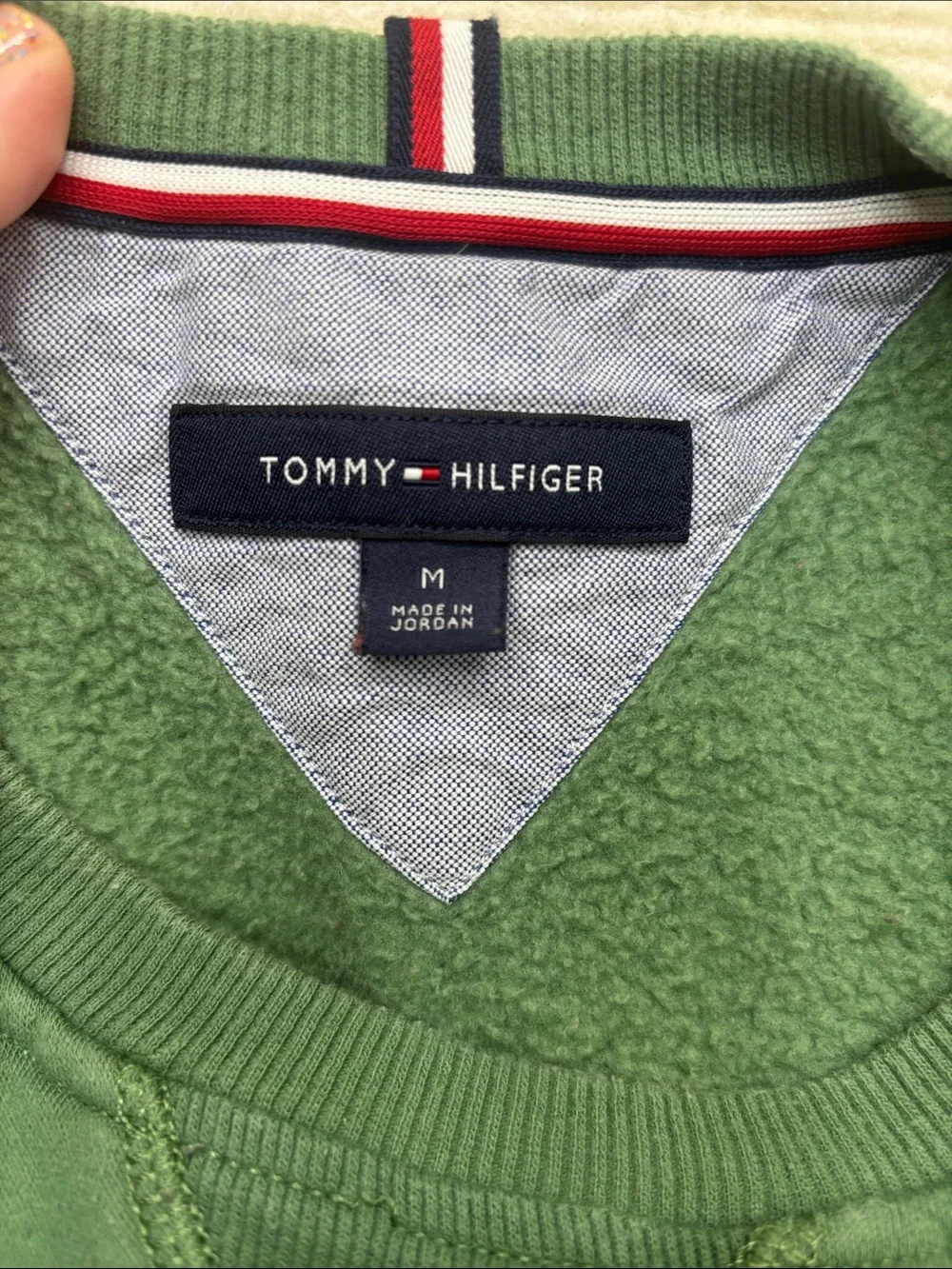 Tommy Hilfiger | medium Sage Green Crewneck Sweatshirt - Picture 5 of 6